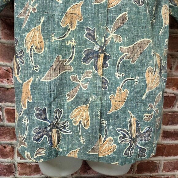 Vintage Mark Raystein Hawaiian Shirt Green – Men’s Small Button Down Aloha Top - Picture 5 of 7